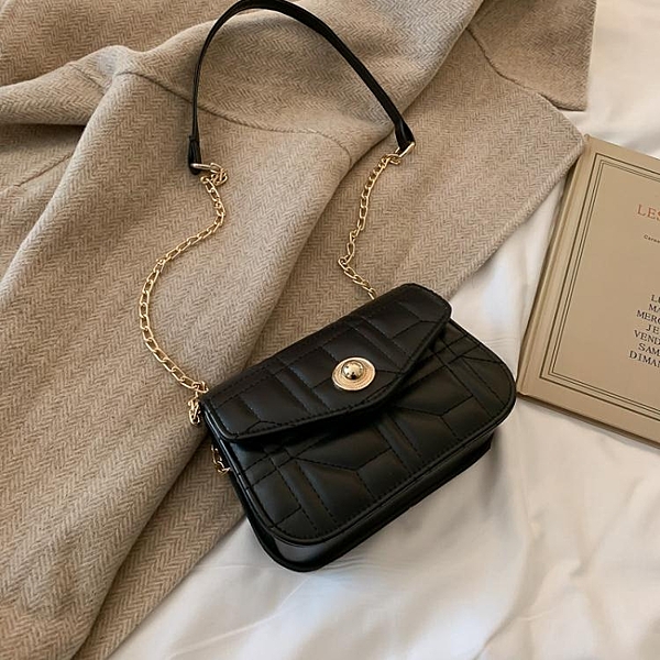 錬條包2020流行包包新款女包韓版時尚簡約錬條小方包ins百搭側背斜背包 JUST M