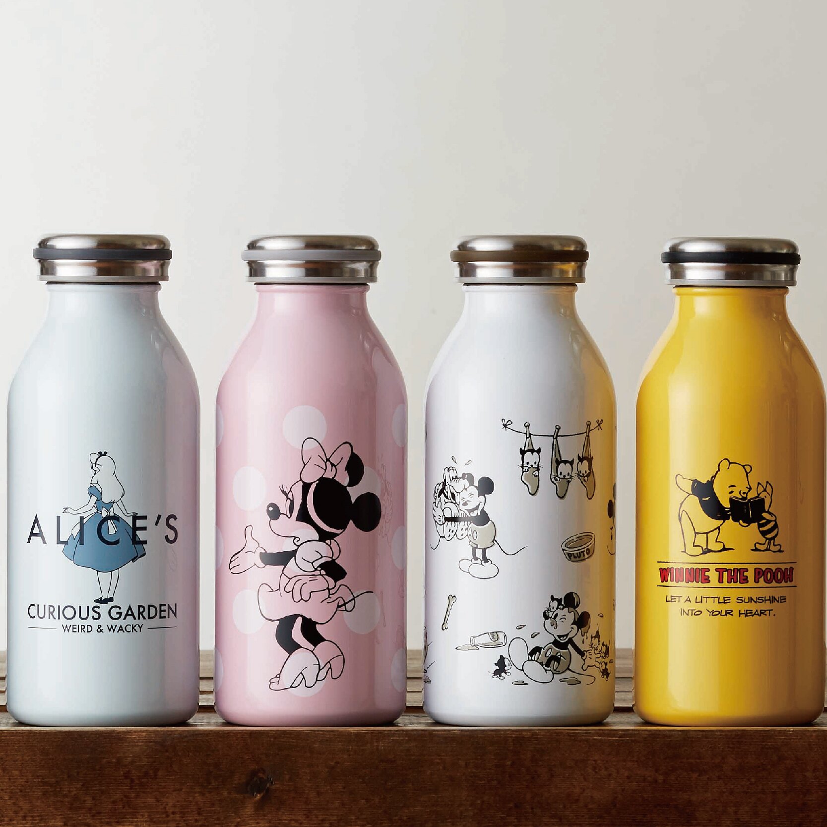 【日本MOSH! X Disney】保冷保溫不鏽鋼輕量牛奶瓶 (350ml)