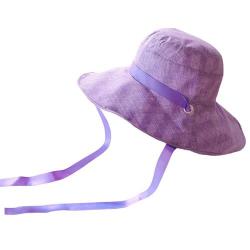 【米蘭精品】遮陽帽漁夫帽-雙面純色/條紋棉質女帽子5色73vf18