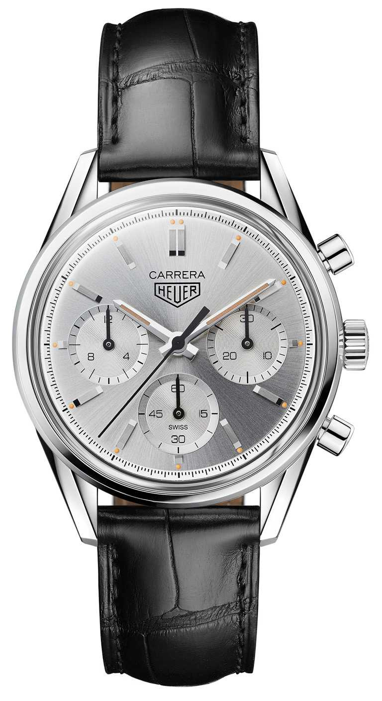 TAG HEUER「Carrera 160周年Montreal限量版」銀色款╱精鋼錶殼，39mm，限量1,860只╱212,000元。