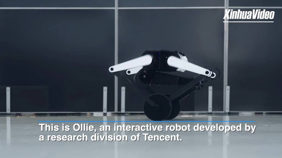 Tencent upgrades wheellegged robot with new tactile sensor XINHUA