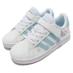 adidas 休閒鞋 Grand Court C 運動 童鞋 愛迪達 迪士尼聯名 雪寶 魔鬼氈 中童 白 藍 GZ7615 [ACS 跨運動]