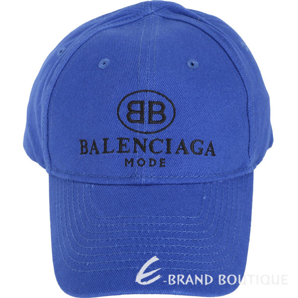 BALENCIAGA BB標誌經典棒球帽(藍色) 1840407-23