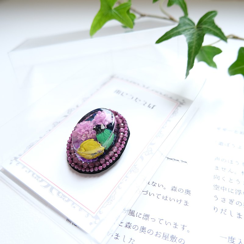 當它在閃閃發光的小別針中展開時，歡迎來到世界，您可以講述他們親愛的，懷舊的，有點超現實主義的別針的故事，這些故事用樹脂表達了原始故事的場景。