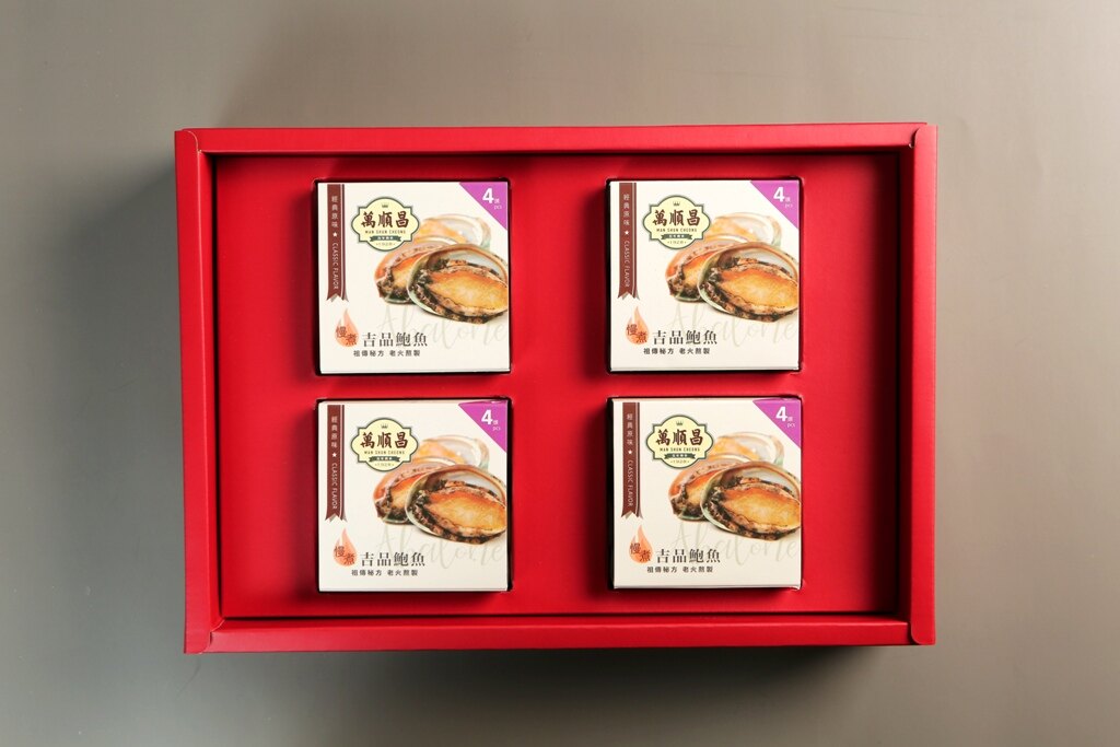 4入慢煮吉品鮑魚禮盒 | 鮑魚禮盒 中秋送禮【萬順昌台灣】