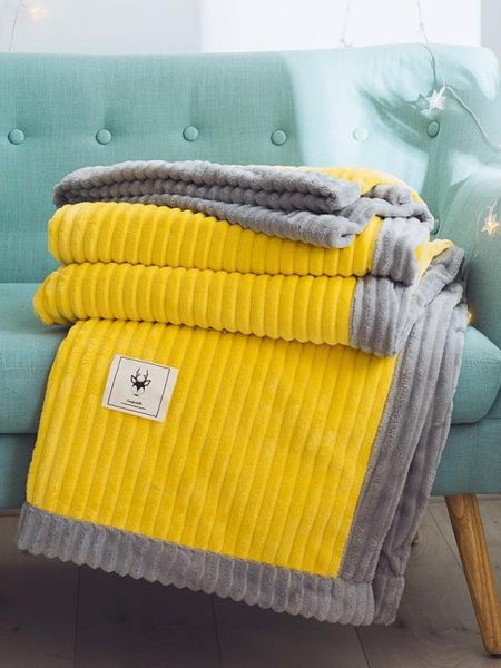 北歐牛奶絨毛毯被子夏天珊瑚絨毯子薄款夏季法蘭絨空調毯午睡毯-小精靈生活館