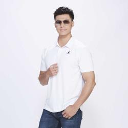 ◎柔軟有彈性,吸汗透氣|◎簡約設計，展現個人穿搭風格|◎經典袋鼠圖及文字設計．主商品：男機能POLO*1件(白色)+男條紋機能POLO*1件(藏青)．尺寸:M/L/XL/2L(XXL)．顏色:共同(白