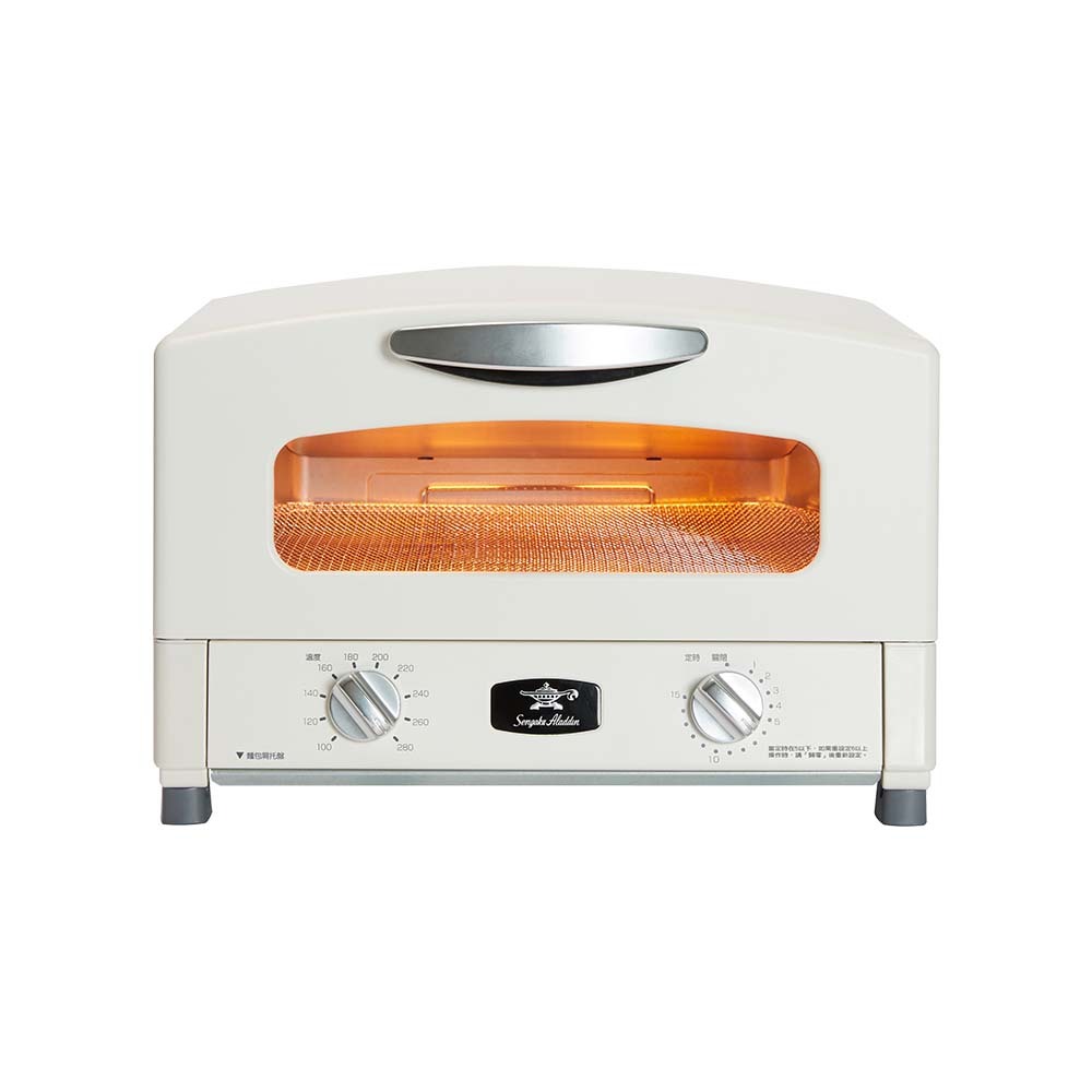 【贈好禮2件組】日本Sengoku Aladdin 千石阿拉丁「專利0.2秒瞬熱」4枚燒復古多用途烤箱 AET-G13T [CK04]