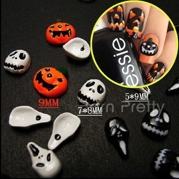 萬聖節美甲飾品 南瓜 骷髏頭 1套2顆售 四款任選 想購了超級小物