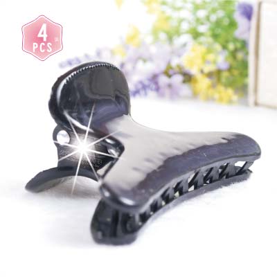 【洗澡.化妝必備小物】D300傳統款鯊魚夾.髮夾.抓夾.固定夾.哈仔夾(4入)-黑色 [38589]。美容與彩妝人氣店家WOMAN HOUSE的【美髮專業材料】、美髮必備材料、橡皮筋|毛夾|鯊魚夾有最