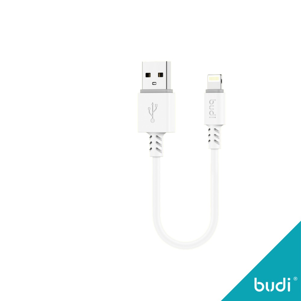 【品牌:budi】【商品特色】● 支援Apple系列產品● 抗彎折設計，再也不換線● 0.2M短線設計 適用多種行動電源● 充電效率提高150% 短線快充高效能● 15,000次以上的插拔測試，耐用無