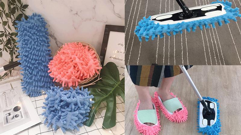 懶人必備，因為我有拖地鞋套，不用在趴著拖地囉!