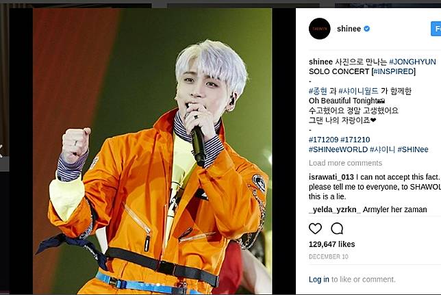 Momen Jonghyun SHINee di Konser Terakhirnya 