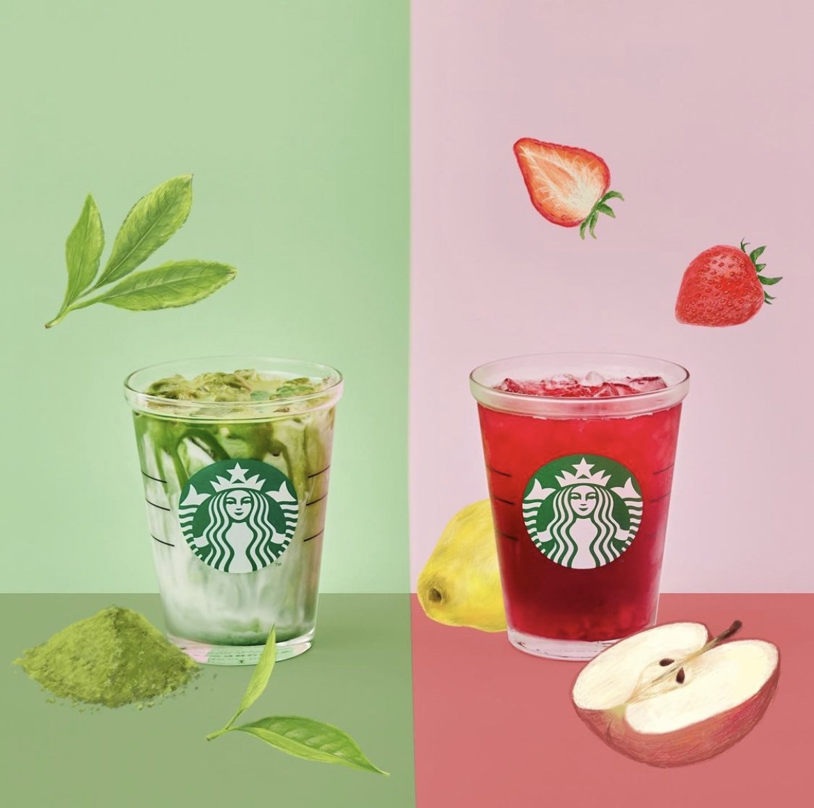 抹茶控開喝！星巴克推「雙倍抹茶拿鐵」，2倍抹茶粉+牛奶超濃郁，加碼推草莓蘋果茶