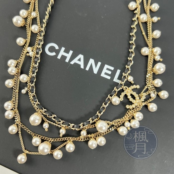 BRAND楓月 CHANEL 香奈兒 A18 B 多層次珍珠項鍊 配件 配飾 精品配件 配飾 精品項鍊