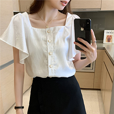 雪紡衫 職業工裝制服 完美搭配半身裙 直筒褲 褲裙 牛仔褲 工裝褲 職業工裝裙