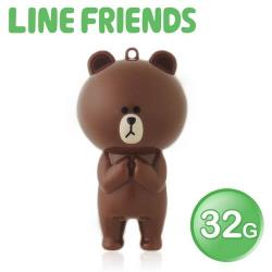 ◎★LINE FRIENDS正版授權★|◎●精緻立體造型，輕巧可愛|◎●USB輕卡楯設計，不易掉落商品名稱:LINEFRIENDS32GB立體造型隨身碟-熊大(WH-LN223B)-網品牌:Apace