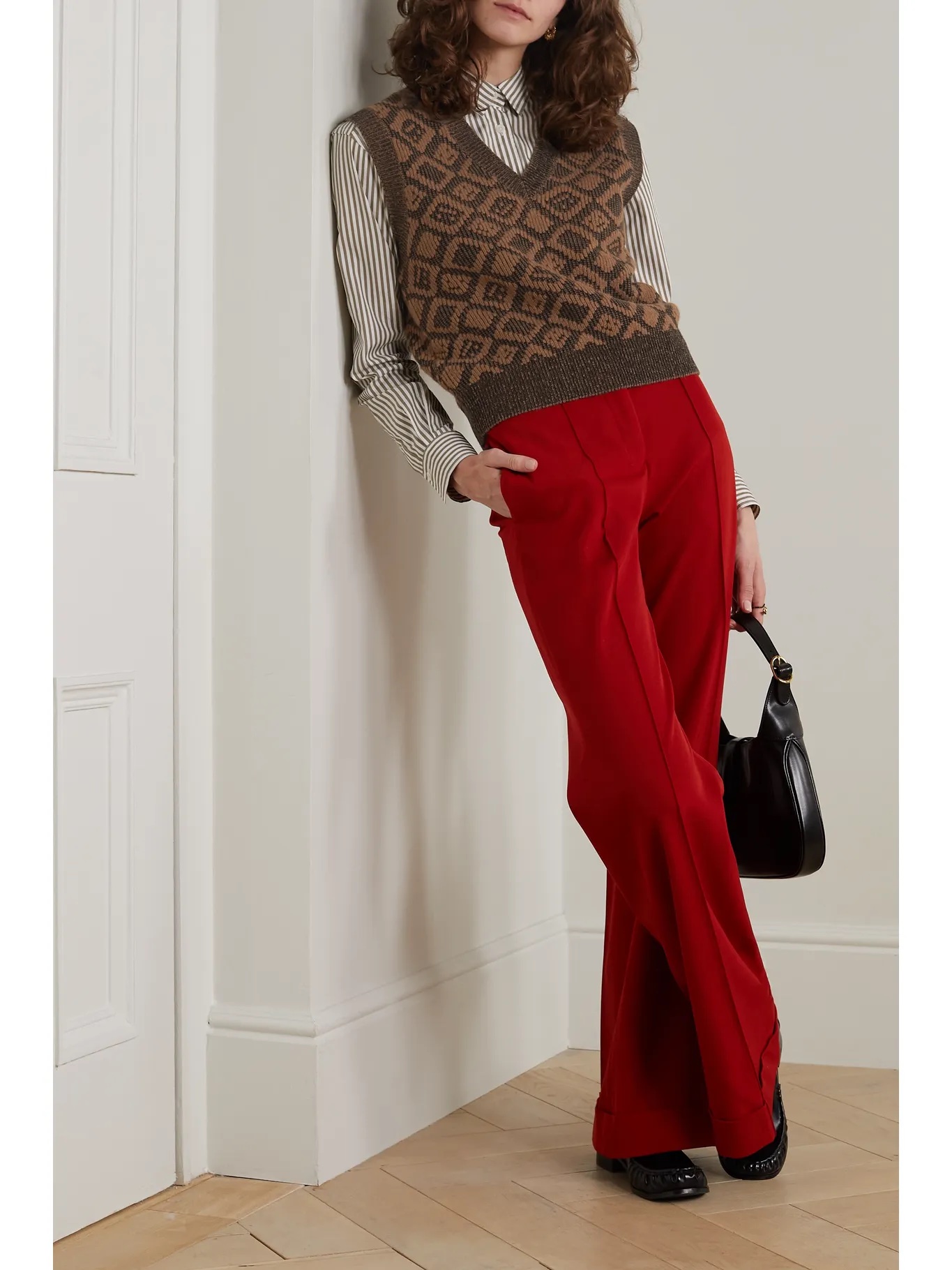 ACNE STUDIOS Konny jacquard-knit wool and cotton-blend vest