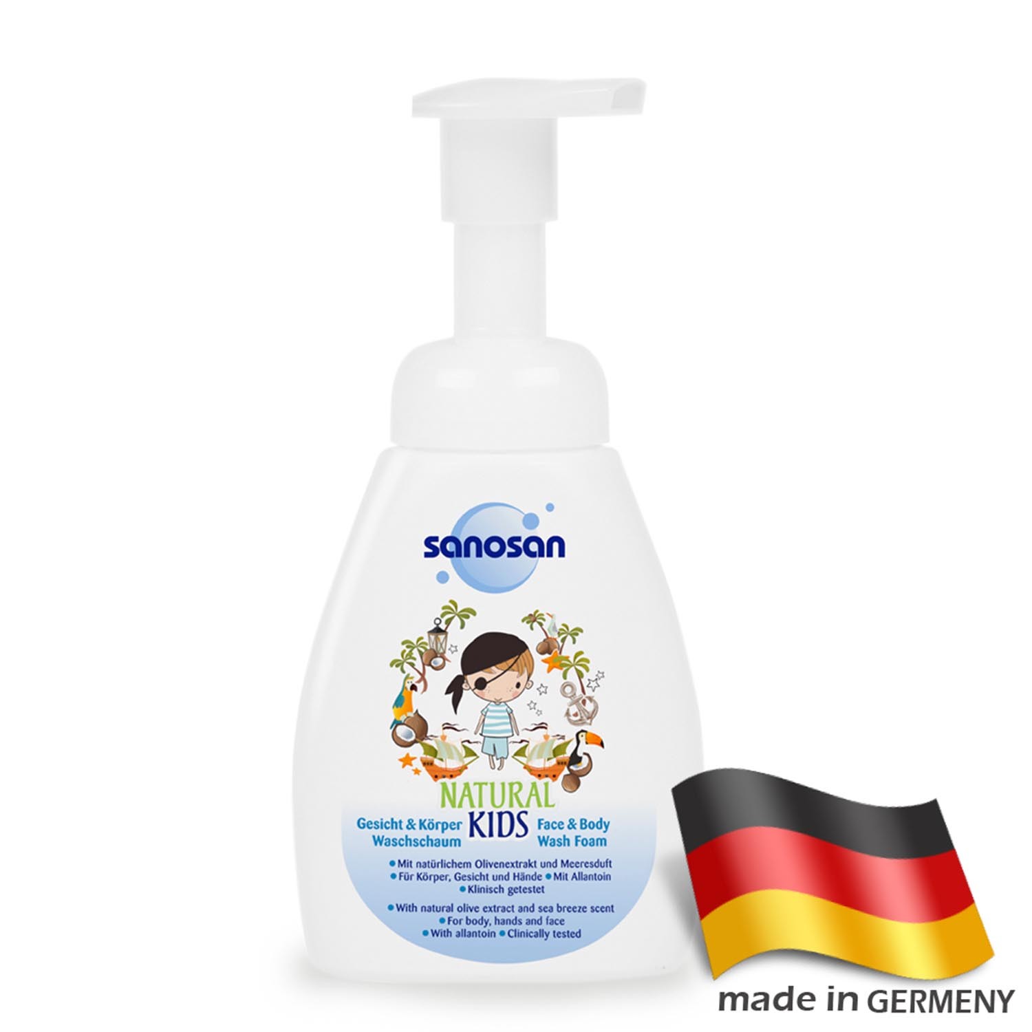 德國珊諾sanosan - 天然泡泡慕絲-海洋香-250ml