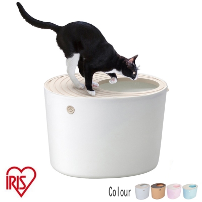 白/黃/藍/粉 共4色美觀、輕巧、防潑砂與帶砂可改善貓沙掉滿地的狀況附貓砂鏟