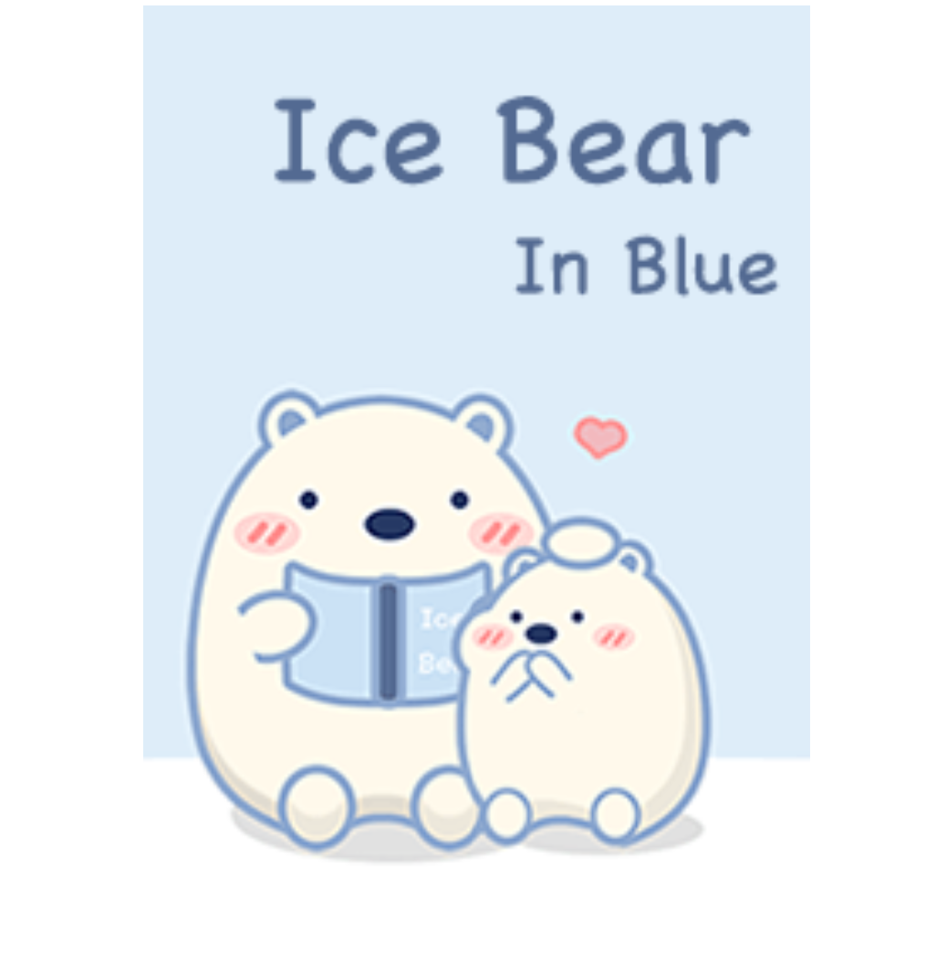 Ice bear in blue