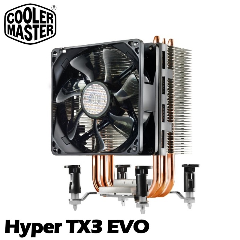 Hyper TX3再升級，全新EVO版-Hyper TX3 EVO 不同於市面上一般的HDT設計，3根熱導管以直角全面積的方式和鋁底基座無死角的全面貼合，不但確保HDT熱傳導的效能百分之百的發揮，另一