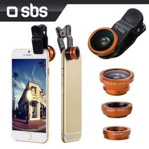 【商品特色】義大利設計時尚與功能兼具微距效果/廣角效果/魚眼效果 魚眼鏡頭可拍攝視角為180度自拍不擋螢幕精緻小巧好攜帶附隨身帶，不怕遺失【商品規格】配件品牌 : sbs型號: TEKITLENS31