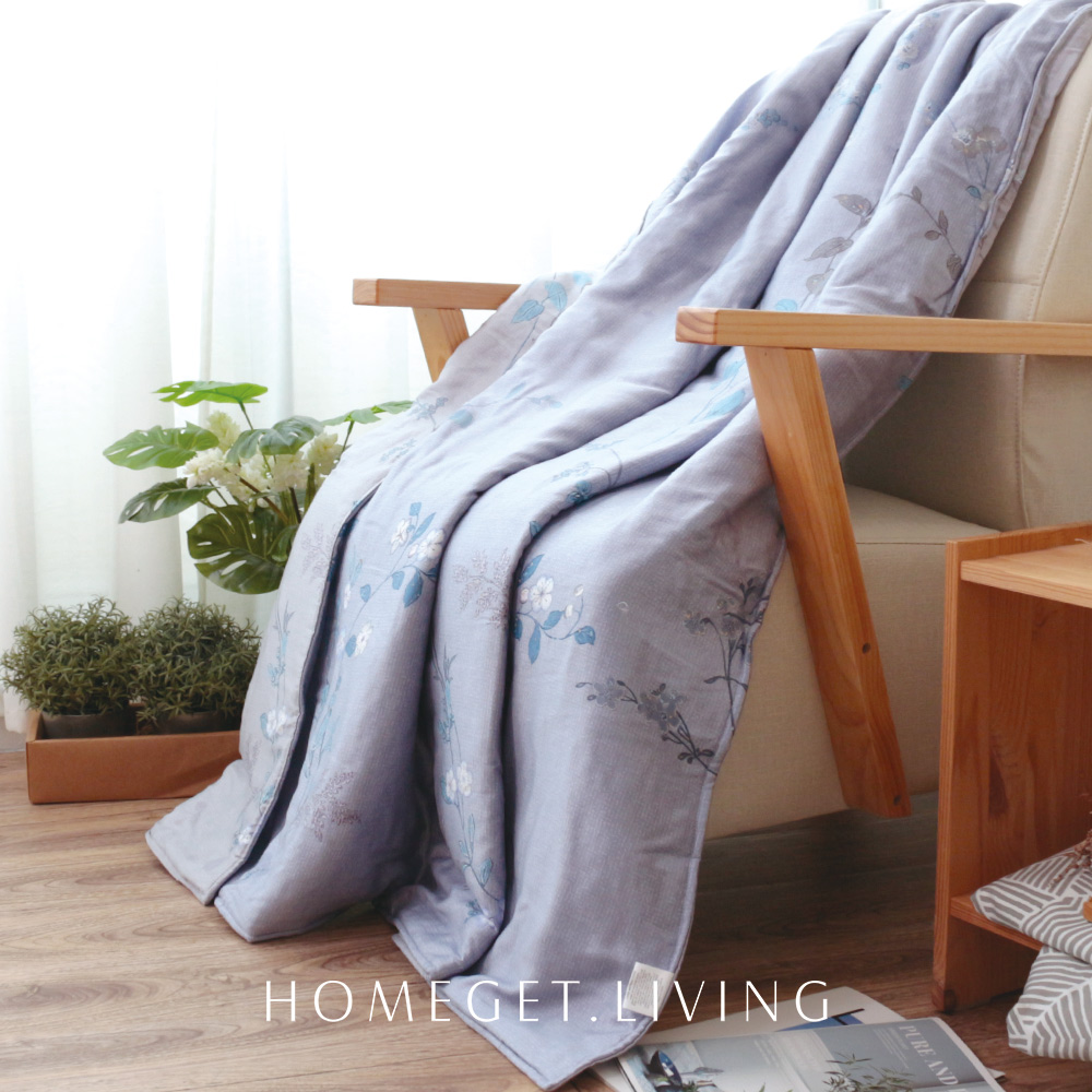 木槿年華/100%天絲萊賽爾夏被+天絲枕頭套/四季涼被150X190CM