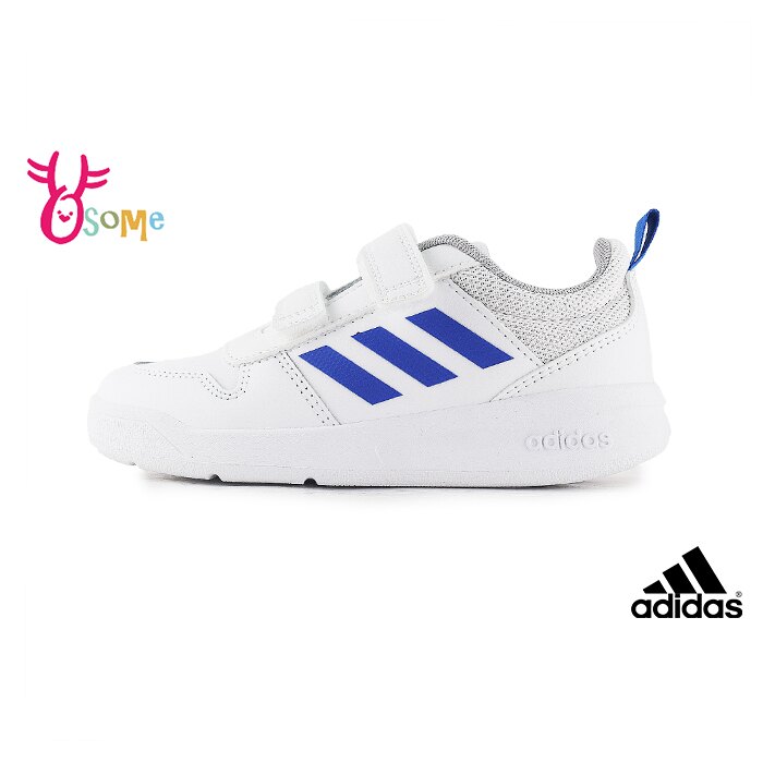 adidas 中童 TENSAUR C 經典三線造型 板鞋 休閒鞋 運動鞋 R9362#白藍◆OSOME奧森鞋業