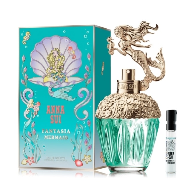 詳細介紹 此為廠商直送商品 預計出貨日2-5天 產品概念 Anna Sui童話美人魚淡香水由精靈系代表模特兒Willow Hand來詮釋在她神祕的微笑中流露出期待冒險的興奮樣貌彷彿在海岸邊會遇上一位意