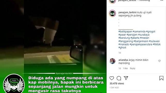 Viral Diduga Ada Yang Numpang Di Kap Mobil Bapak Ini Berbicara Sepanjang Jalan Suara Com Line Today
