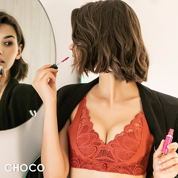 復古典雅紅宮廷式U型內衣