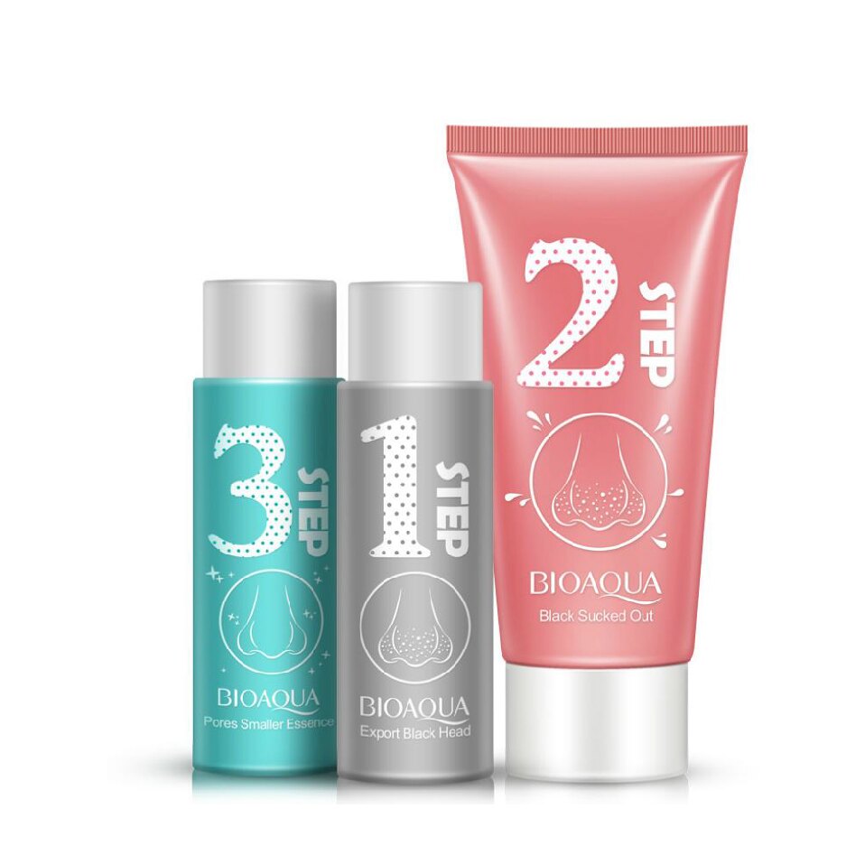 【BIOAQUA泊泉雅！收縮毛孔三步曲】清潔 黑頭 粉刺 面膜 黑毛孔 炭酸 毛孔 美妝 妙鼻貼【DE512】