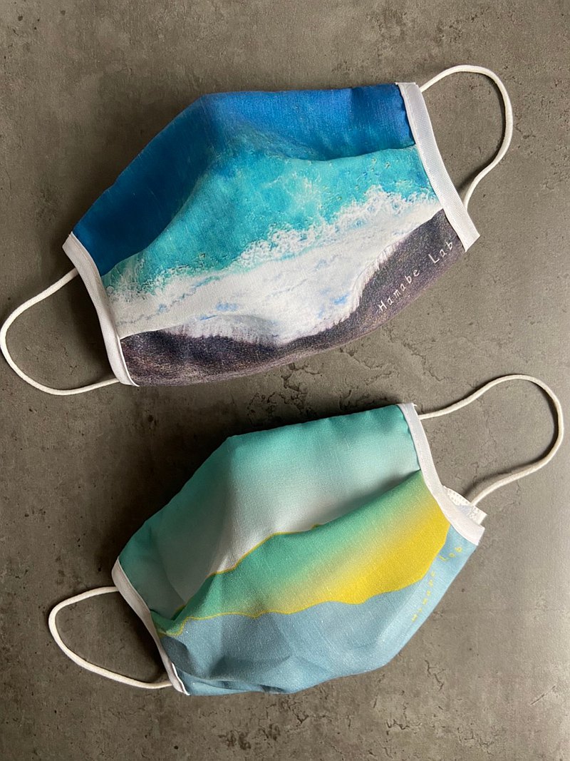 嚮海製所HamabeLab 心の所嚮 風格口罩套(青の森/靛の洋)
