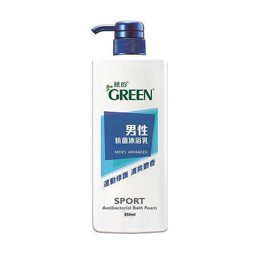 綠的男性抗菌沐浴乳-運動850ml【愛買】