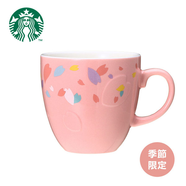 日本原裝?星巴克 STARBUCKS SAKURA 2018 Magpetal壓花底馬克杯櫻花粉355毫升