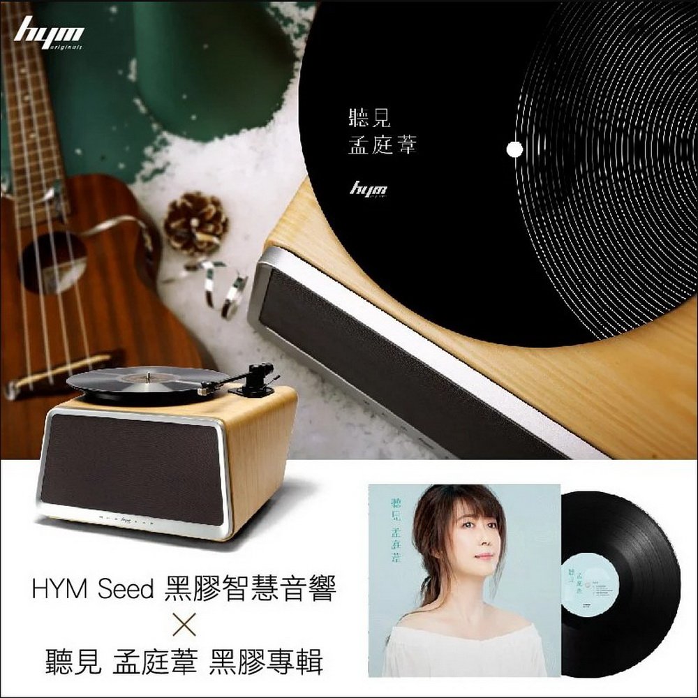 聽見 孟庭葦 黑膠專輯★獨家限量加贈『孟庭葦黑膠唱片墊』黑膠專APP手機 平板 電腦及遙控器無線播放功能 台灣原創設計 經典系列~文青族最愛