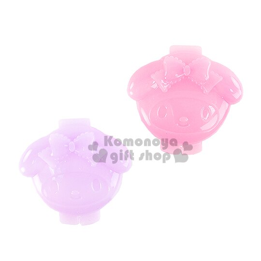 〔小禮堂〕美樂蒂 造型醬料盒《粉紫.大臉》攜帶超方便