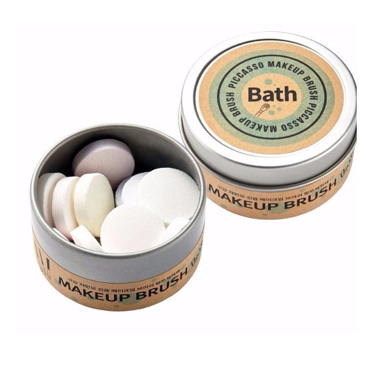 PICCASSO 天然動物毛化妝刷專用泡沫清潔劑洗刷劑1盒10粒裝 韓國PICCASSO