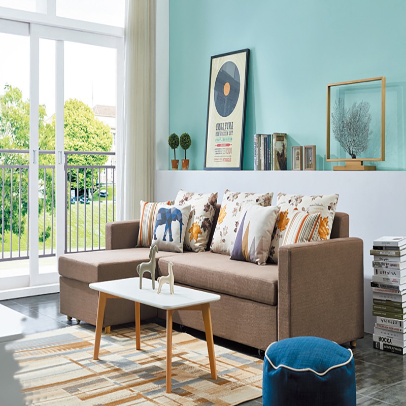 【YC328-3】 艾莎功能L型布沙發(咖啡色)(左) W250×D156×H76cm 展開:W250×D135×H48cm $26,980 【YC328-4】 艾莎功能L型布沙發(咖啡色)(右) W