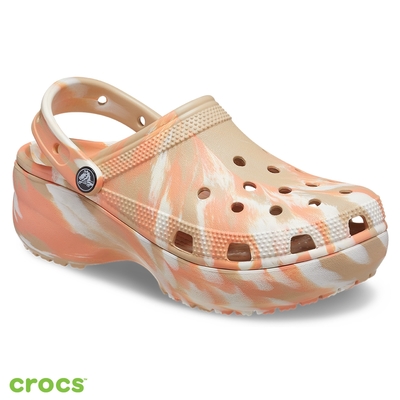 Crocs 卡駱馳 (女鞋) 厚底大理石花紋克駱格-207176-2ZM