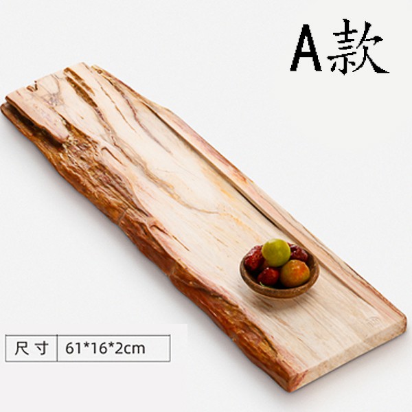 5Cgo木化石茶盤天然整塊石材茶台家用小尺寸石頭茶海石材單層樹化玉石珍藏年代感復古簡約茶道功夫585589097575