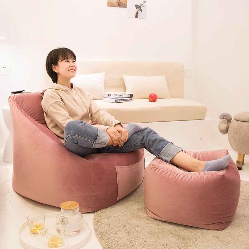 懶人沙發豆袋陽臺休閑躺椅小戶型臥室女創意榻榻米單人小沙發 【雙12購物節】