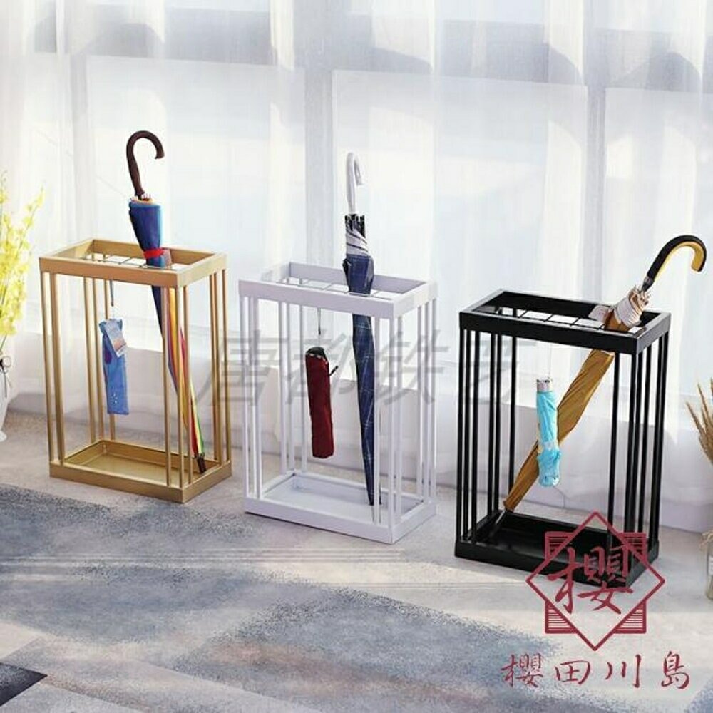 居家落地雨傘瀝水架家用門口雨傘收納架【櫻田川島】