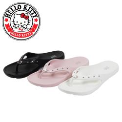 ◎三麗鷗授權正版商品|◎防水素材打造全鞋|◎可愛凱蒂貓飾釦與壓克力鑽點綴定位:流行時尚品牌:HELLOKITTY種類:拖鞋適用性別:女生尺寸:23.5cm,23cm,24.5cm,24cm,25cm版
