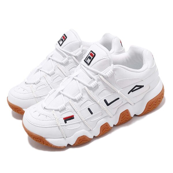 Shoestw【4B007T119】FILA Barricade XT 97 Low 復古 老爹鞋 休閒鞋 皮革 側標LOGO 白色 牛奶糖膠底 女生尺寸 韓國 韓劇 先熱情地打掃吧 金裕貞