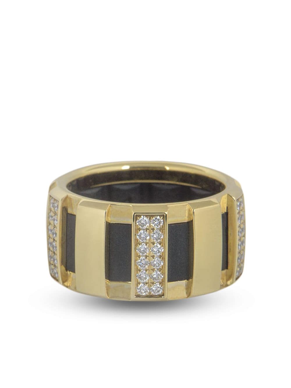 Chaumet - pre-owned 18kt yellow gold diamond Class one ring - women - Diamond/18kt Yellow Gold - 50