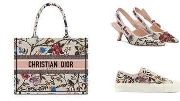Dior刺繡系列也太仙！熱賣「托特包」到秒殺「小白鞋」全都換上花朵圖案美翻了～