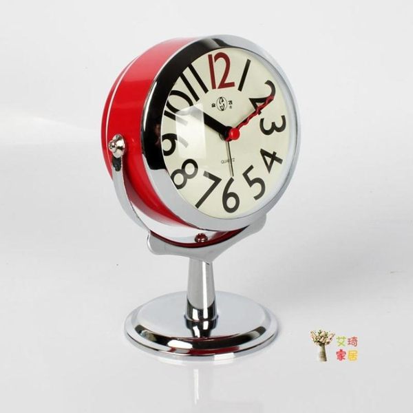 鬧鐘 鬧鐘創意小鐘錶學生簡約可愛時鐘靜音床頭台鐘兒童迷你臥室夜光鐘 4色