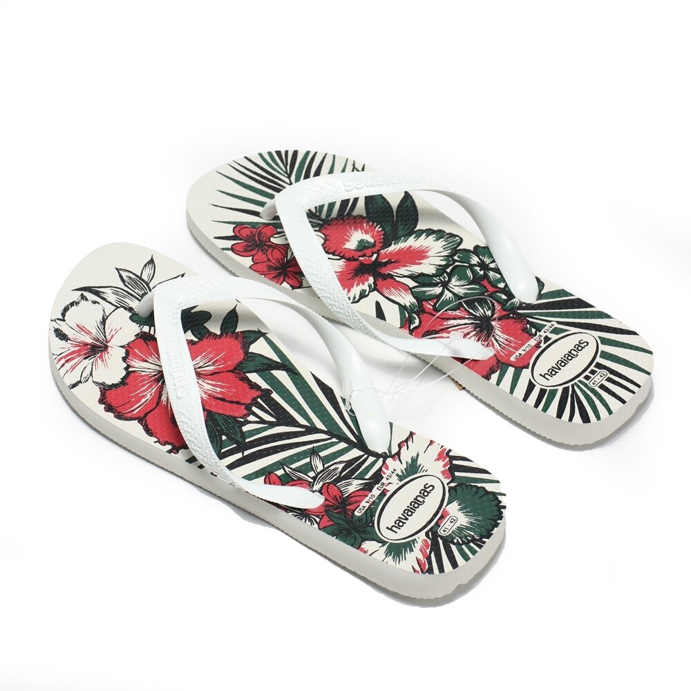 HAVAIANAS 哈瓦仕 人字拖 ALOHA 白 扶桑花
